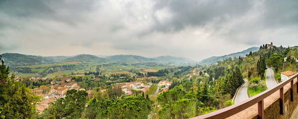 Fototapeta na wymiar panorama of the medieval village
