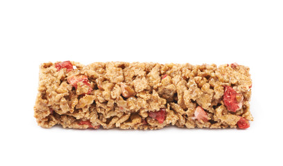 Nutrient chewy grains bar isolated