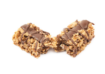 Nutrient chewy grains bar isolated