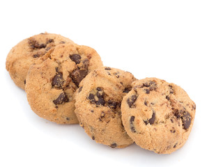 Choc chip cookies with lots of chocolate chips
