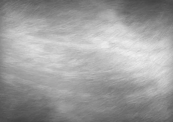 Fotobehang Sheet metal silver solid black background © scenery1