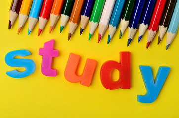 Study word on background