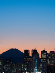 Fototapeta premium 新宿高層ビル群と富士山