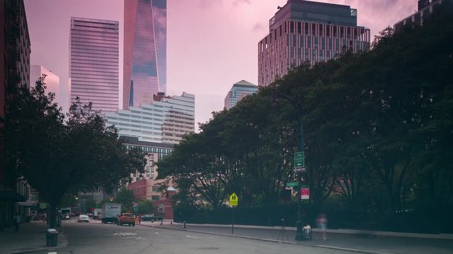 new york greenwich street 4k time lapse usa
