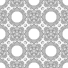 Seamless background with abstract ethnic pattern.