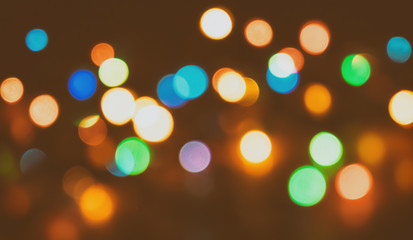 Vintage retro blur bokeh light. Film look defocused background.