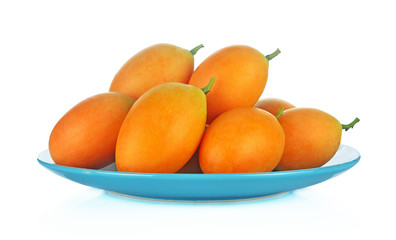 sweet Marian plum thai fruit isolated on white background (Mayon
