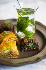 Mint tea and sweets