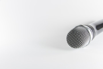 Microphone on white background