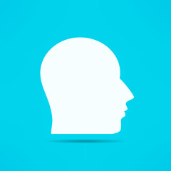 Male face profile design. Head silhouette. Human face portrait