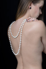 sexy Woman / sexy woman with pearl necklace
