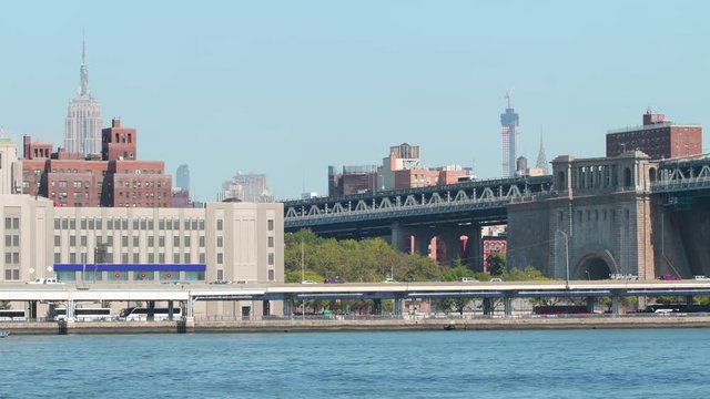 manhattan part of brooklyn bridge 4k tima lapse new york
