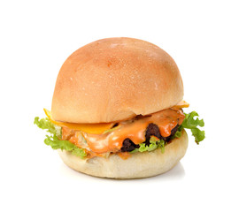 Hamburger isolated on white background