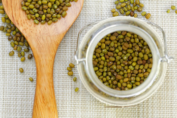 Mung beans. Selective focus.