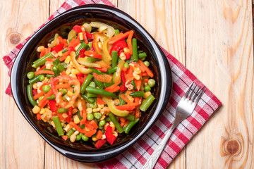 Mexican Mix of Vegetables. Tomatoes, Beans Celery Root Green