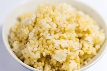 Brown rice in a bowl