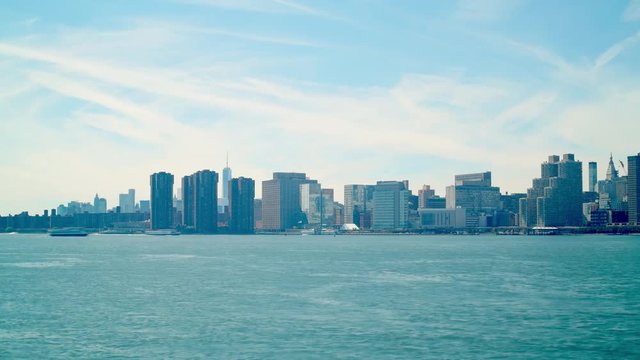 midtown manhattan view 4k time lapse from gantry plaza state park nyc
