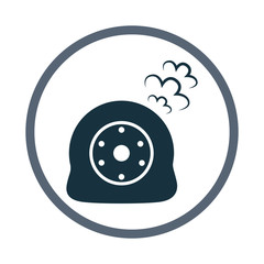 Car wheel crash icon