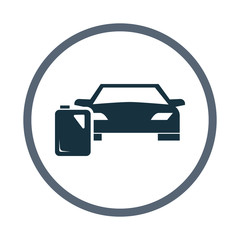 Car and gas canister icon