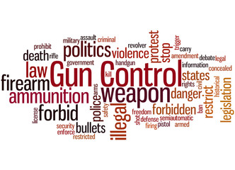 Gun Control, word cloud concept 9