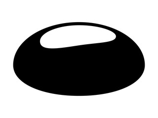 Raindrop cake gelatinous dessert flat icon for food apps and websites