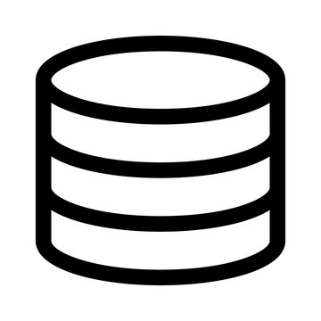 Database server / drum memory line art icon for apps and websites
