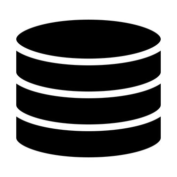 Database server / drum memory flat icon for apps and websites