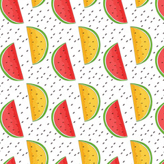 Watermelon pattern. Print texture. Fabric design. Vector illustration.