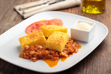 Polenta with vegetables