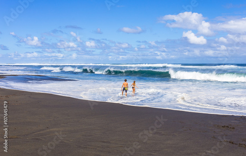 Plage De Sable Noir De Letang Salé Les Bains île De La
