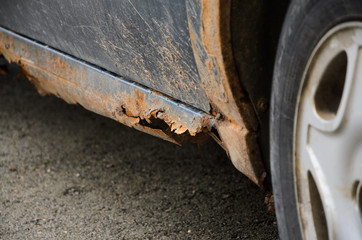 Car with Rust and Corrosion