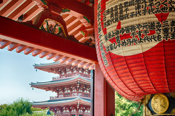 Red lantern at Sensoji Temple in Tokyo, Japan