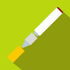 Electronic cigarette icon, flat style 