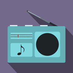 Radio icon, flat style