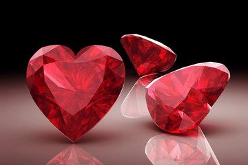 Fototapeta premium ruby on white background (high resolution 3D image)