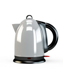 Electric kettle isolated on white background. 3D Rendering, 3D Illustration.