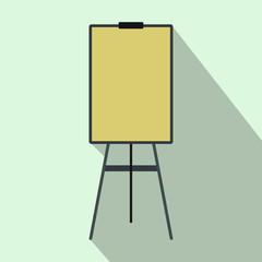Blank flip chart icon, flat style