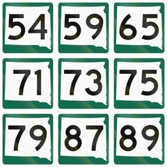 Collection of South Dakota Route shields used in the United States