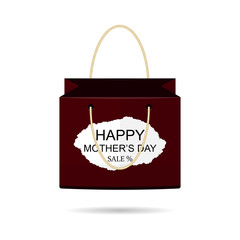 The template is a stand-alone package for shopping on a white background. Vector