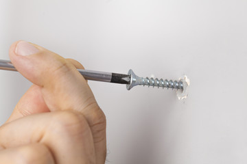 Man using screwdriver