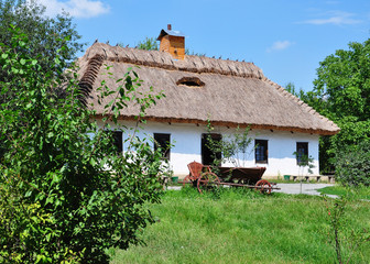 Old Ukrainian House. Old traditional ukrainian rural house