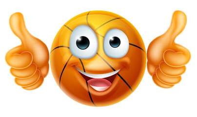 Fototapeta premium Cartoon Basketball Ball Man Character