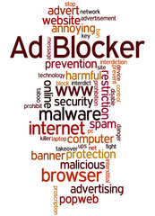 Ad Blocker, word cloud concept 9