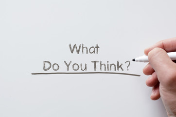 What do you think written on whiteboard