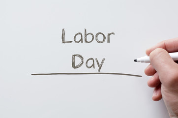 Labor day written on whiteboard