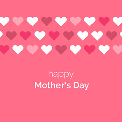 Happy Mothers Day card in trendy style. Cute vector design for Mothers Day. Decorative background.