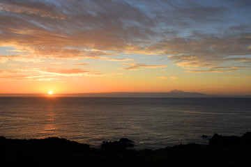 Morgen auf La Palma, Blick zum Teide