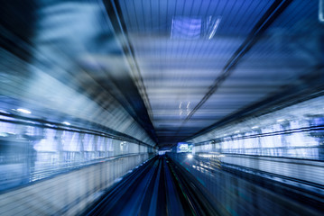 tunnel in tokyo blurred as idea of high speed