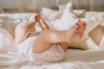 Photo of newborn baby feet