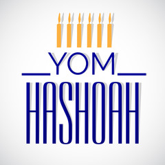 Jewish Yom HaShoah background.